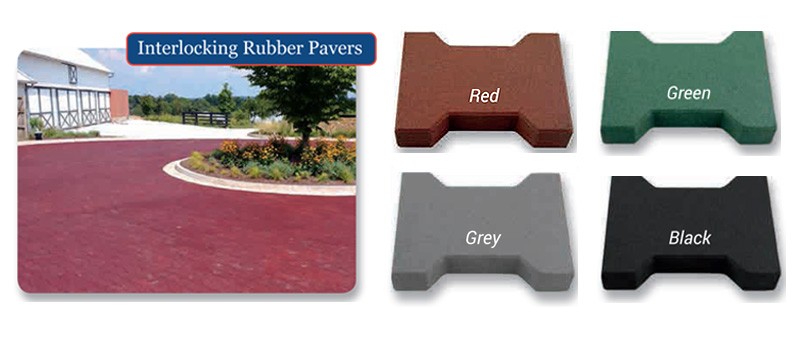 Rubber Interlocking Pavers Colors