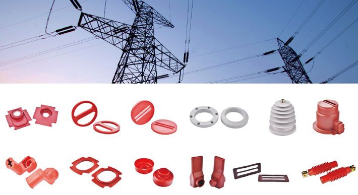 Electric silicone rubber parts
