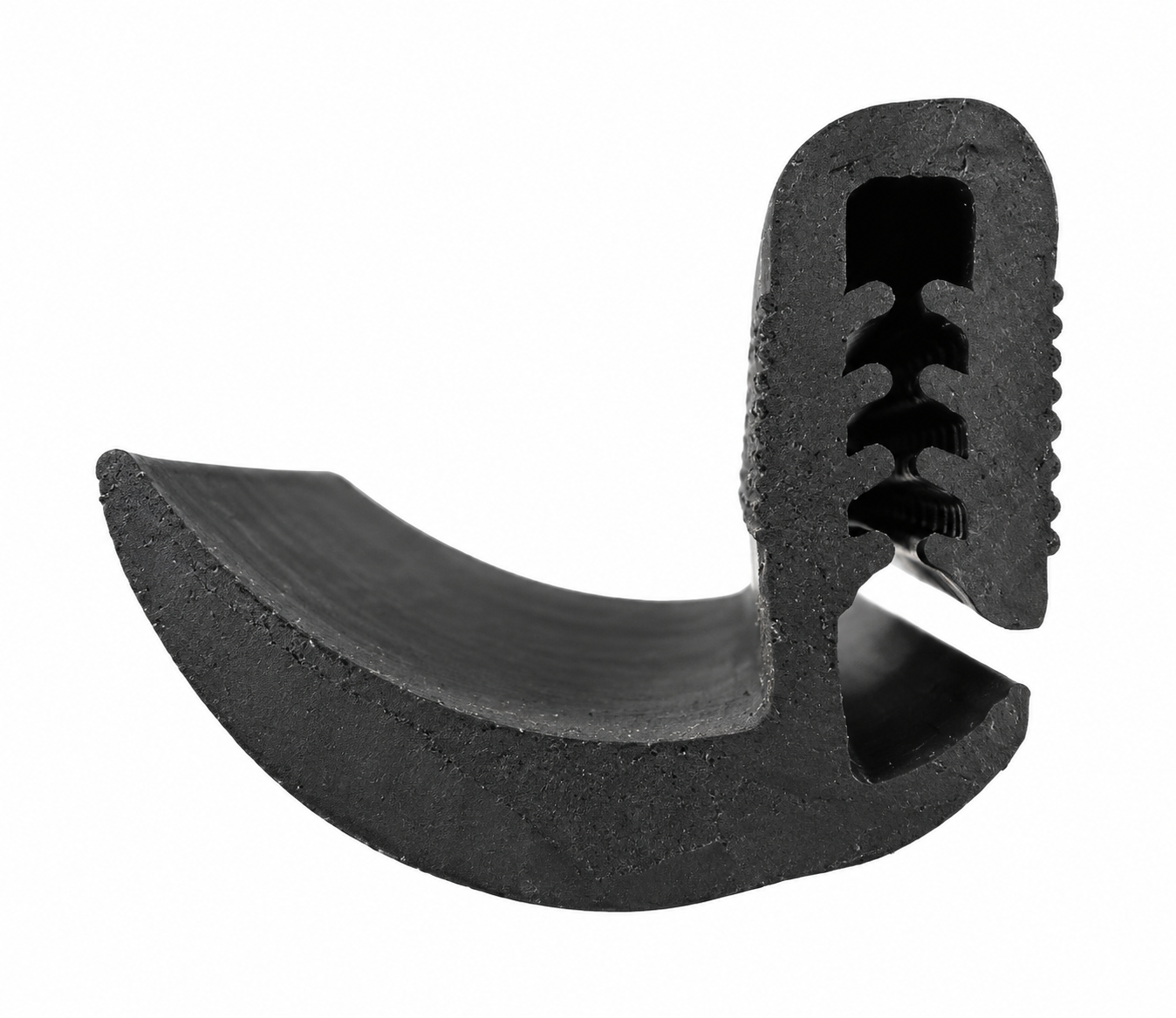 Automotive front cabin left seal ST-8402713, PU foamed rubber sealing strip cross section