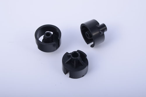  Precision injection plastic automotive lamp component, black plastic mounting sleeve for headlight bracket assembly 